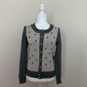 marc jacobs silver and grey cardigan sweater
